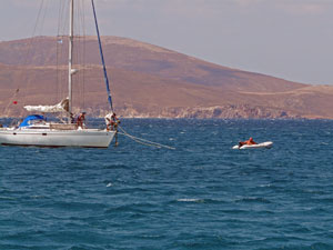 Die Insel Limnos in Griechenland hat auch in den Buchten viel Wind