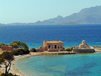 Alimnia Griechenland    Blick vom Ankerplatz aus