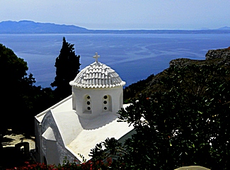 Blick von Klalymnos auf die Insel Kos